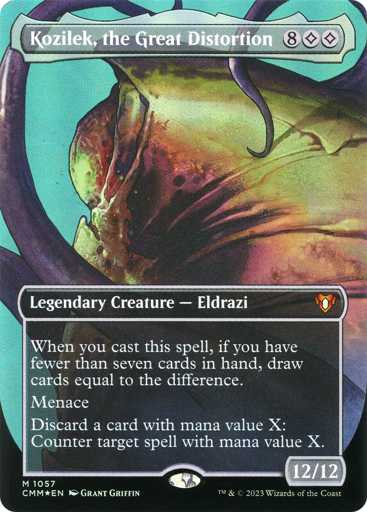 Kozilek, the Great Distortion (Textured Foil) (CMM-1057)  Foil - Commander Masters (Borderless)
