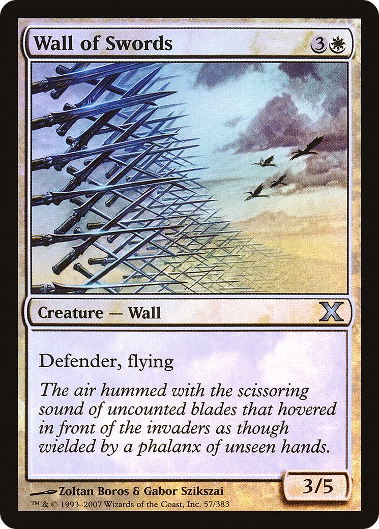 Wall of Swords (10E-57★)  Foil - Tenth Edition