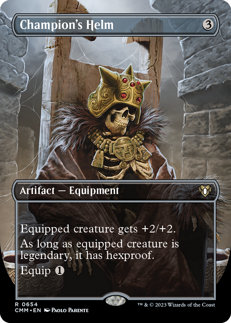 Champion's Helm (Borderless) (CMM-654)  Foil - Commander Masters
