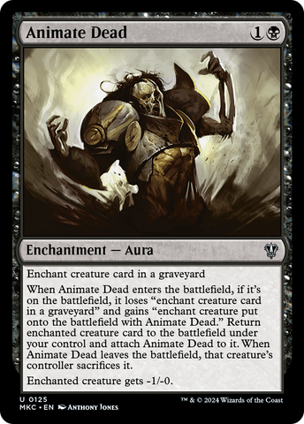 Animate Dead (MKC-125)  - Murders at Karlov Manor Commander