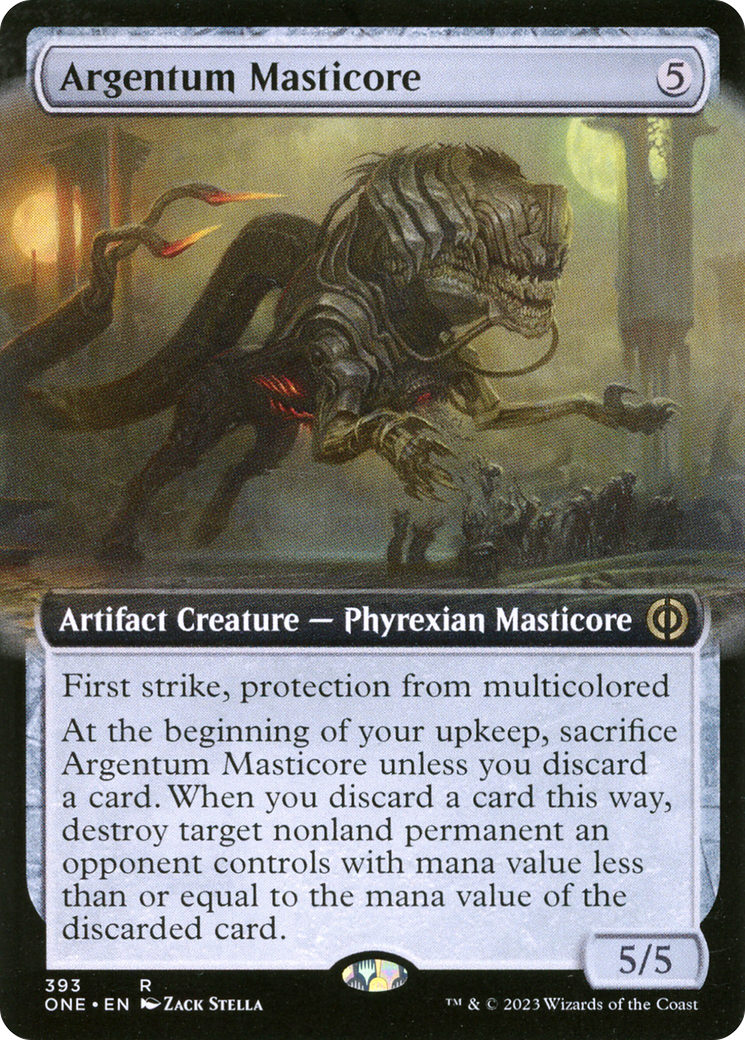 Argentum Masticore (Extended Art) (ONE-393)  - Phyrexia: All Will Be One: (Extended Art)