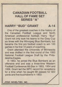 1983 Jogo CFL Hall of Fame Canadian Football Set A - 25 Cards