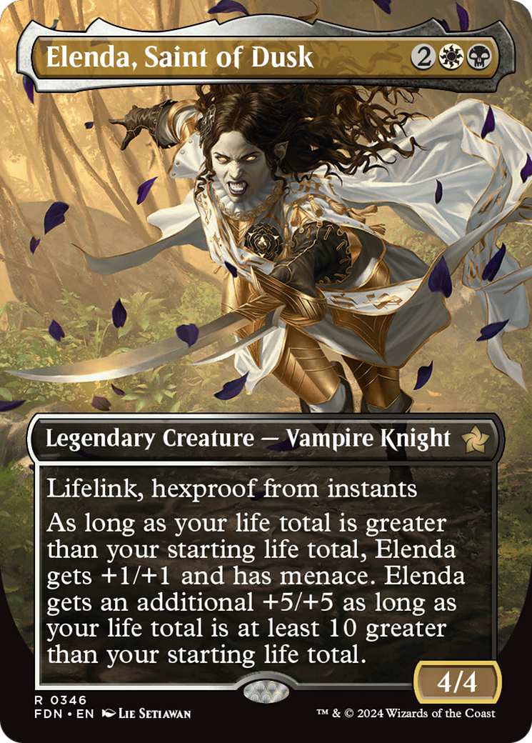 Elenda, Saint of Dusk (Borderless) (FDN-346)  - Foundations