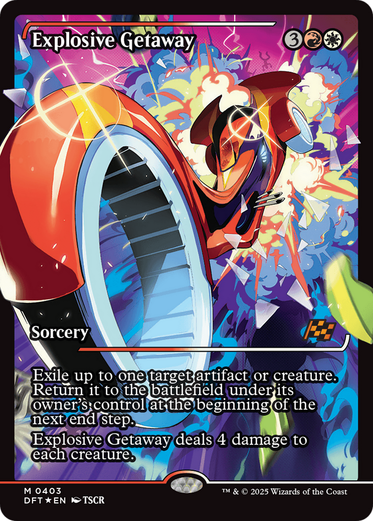 Explosive Getaway (Showcase) (DFT-403)  Foil - Aetherdrift: (Showcase)