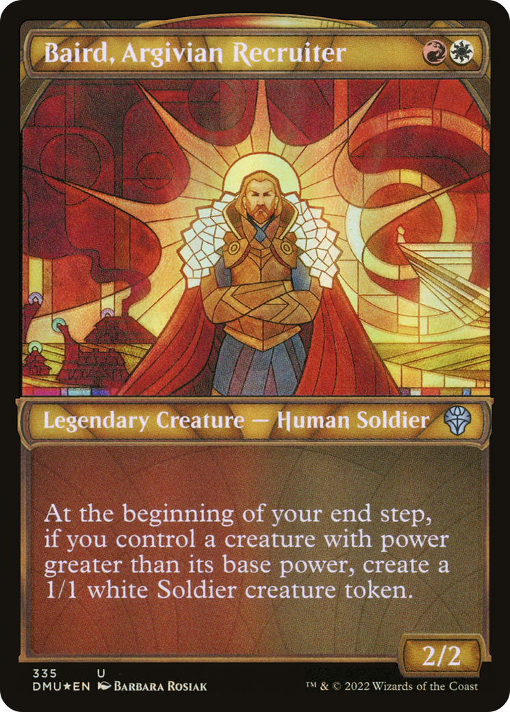 Baird, Argivian Recruiter (Textured Foil) (DMU-335)  Foil - Dominaria United: (Showcase)