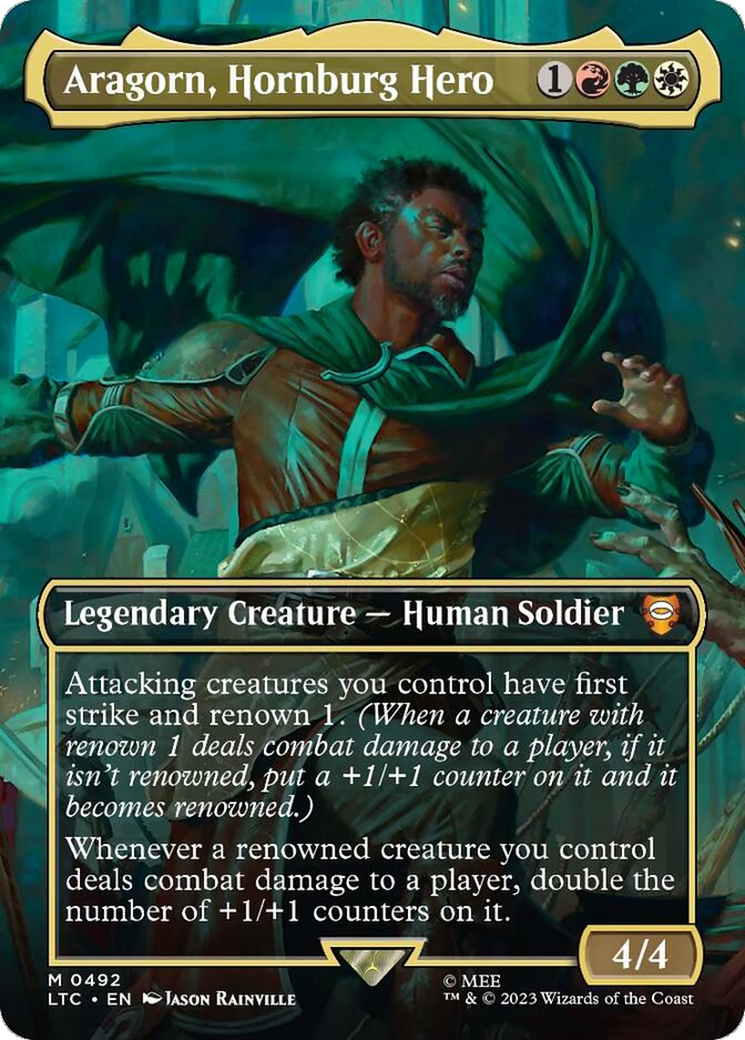 Aragorn, Hornburg Hero (Borderless) (LTC-492)  - Tales of Middle-earth Commander