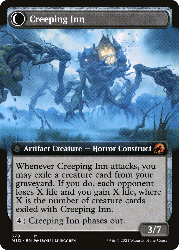 Hostile Hostel (Extended Art) (MID-379)  Foil - Innistrad: Midnight Hunt: (Extended Art, Double Faced Transform)