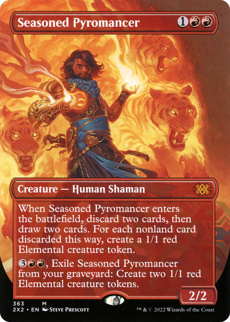 Seasoned Pyromancer (Borderless) (2X2-363)  - Double Masters 2022