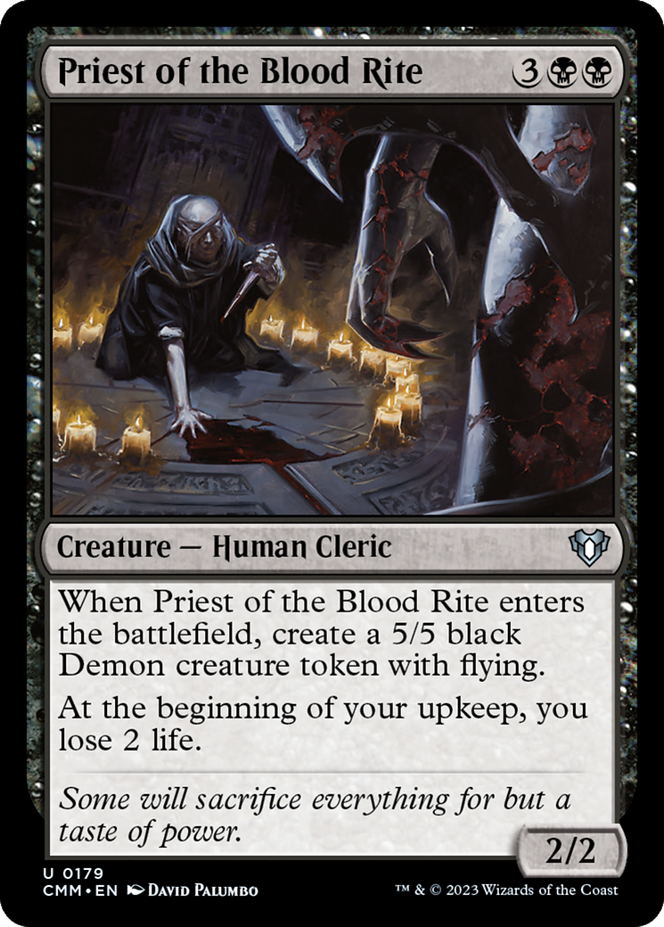 Priest of the Blood Rite (CMM-179)  Foil - Commander Masters