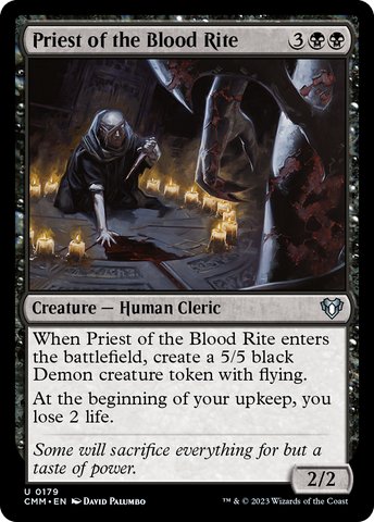 Priest of the Blood Rite (CMM-179)  Foil - Commander Masters