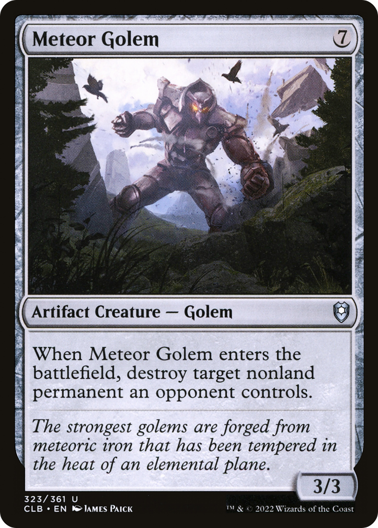 Meteor Golem (CLB-323)  Foil - Commander Legends: Battle for Baldur's Gate