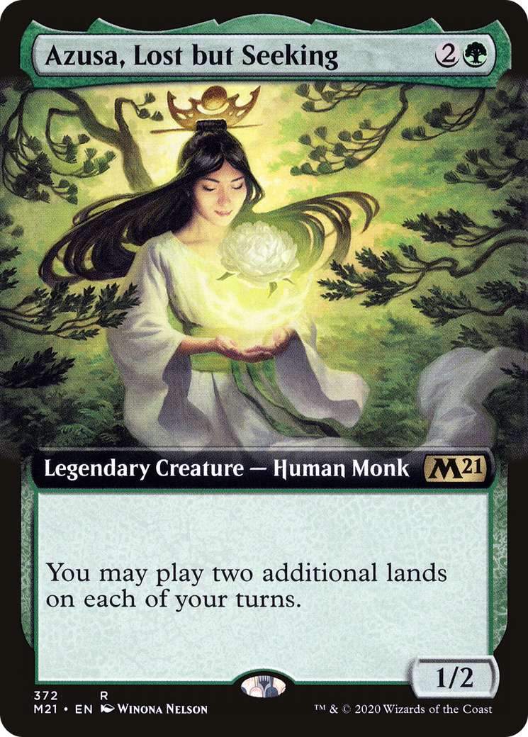 Azusa, Lost but Seeking (Extended Art) (M21-372)  Foil - Core Set 2021: (Extended Art)