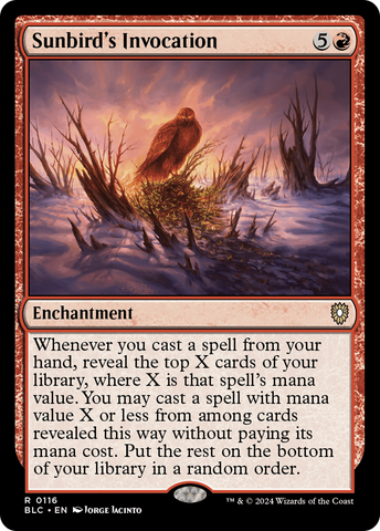 Sunbird's Invocation (BLC-116)  - Bloomburrow Commander