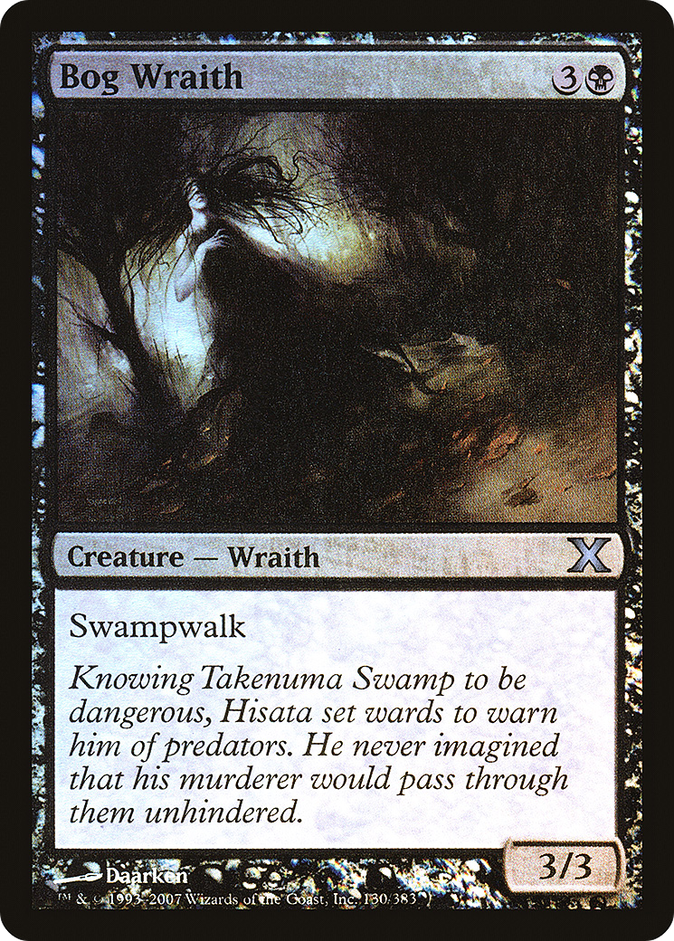 Bog Wraith (10E-130★)  Foil - Tenth Edition
