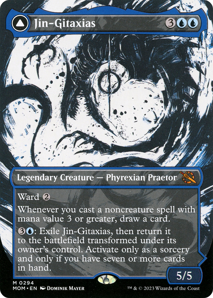 Jin-Gitaxias (Showcase) (MOM-294)  Foil - March of the Machine: (Showcase) (Borderless)