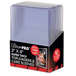 Ultra Pro 3" x 4" 130pt Super Thick Toploader with Sleeves