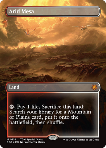 Arid Mesa (Borderless) (Dragonscale Foil) (SPG-114)  Foil - Special Guests