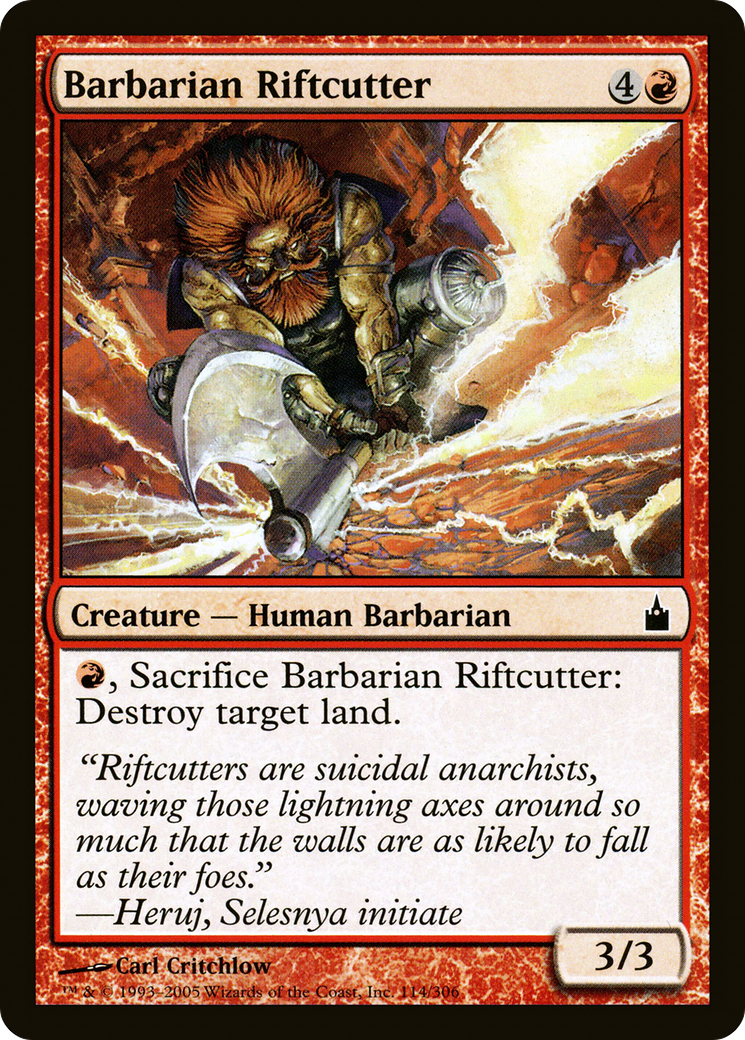 Barbarian Riftcutter (RAV-114)  Foil - Ravnica: City of Guilds