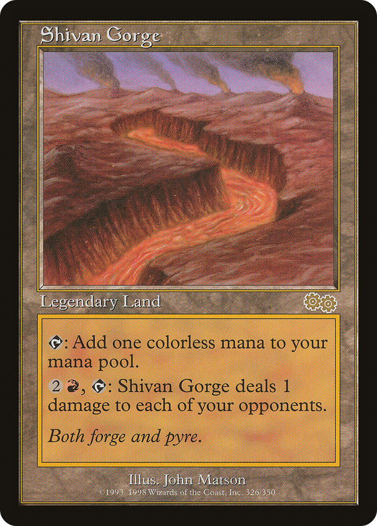 Shivan Gorge (USG-326)  - Urza's Saga