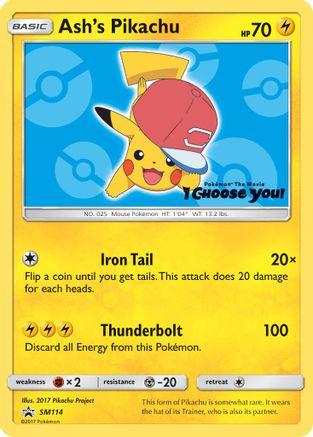Ash's Pikachu SM114/248  SM Promos