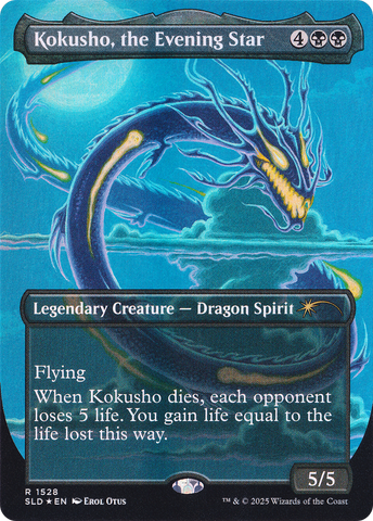 Kokusho, the Evening Star (Rainbow Foil) (SLD-1528)  Foil - Secret Lair Drop (Borderless)