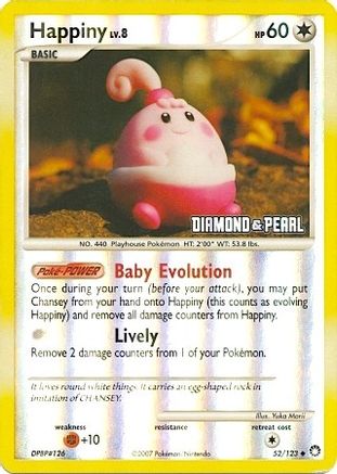 Happiny [Diamond & Pearl]  - Reverse Holofoil Burger King Promos