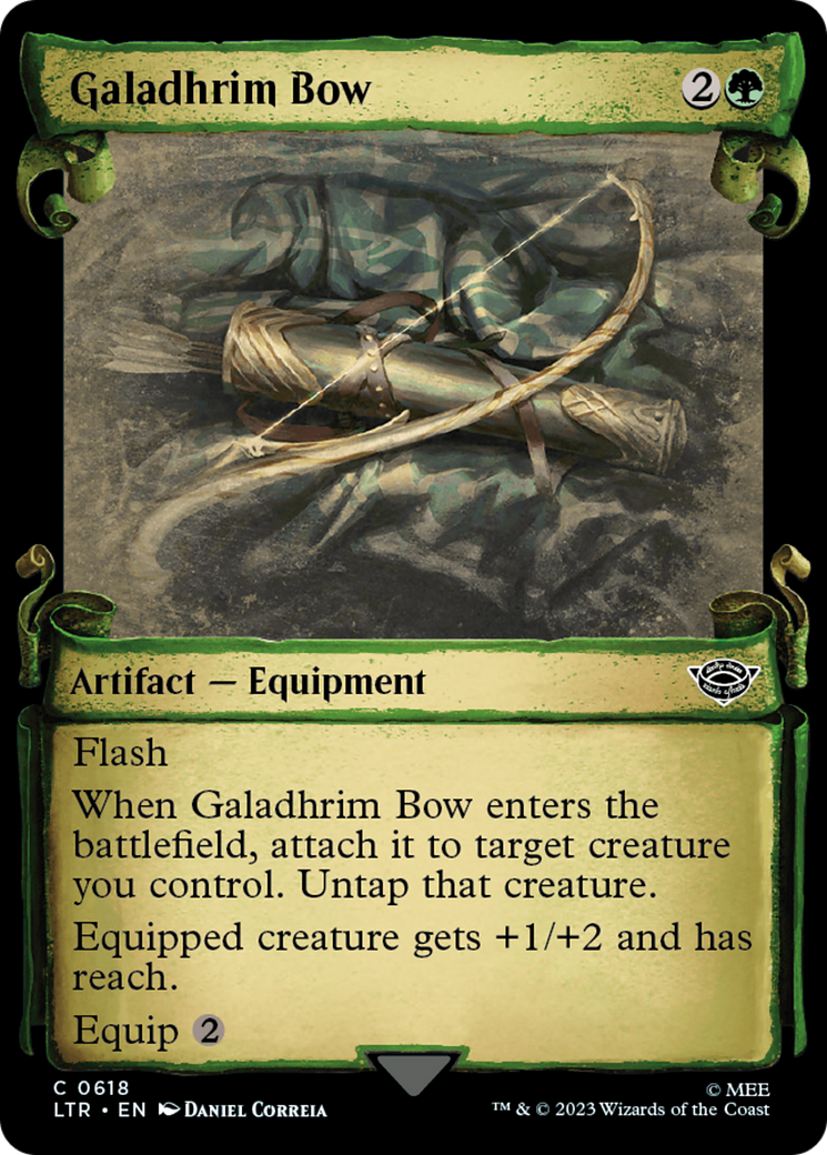 Galadhrim Bow (Showcase Scrolls) (LTR-618)  Foil - The Lord of the Rings: Tales of Middle-earth: (Showcase)