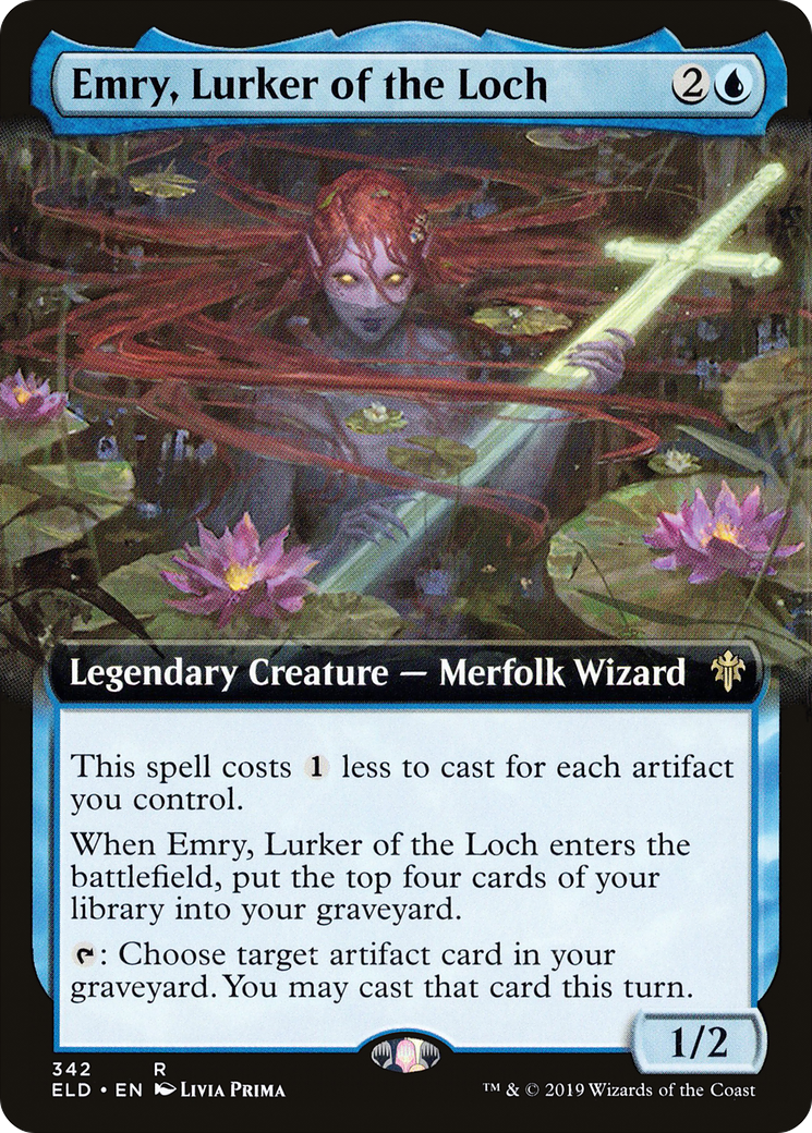 Emry, Lurker of the Loch (Extended Art) (ELD-342) - Throne of Eldraine: (Extended Art) Foil