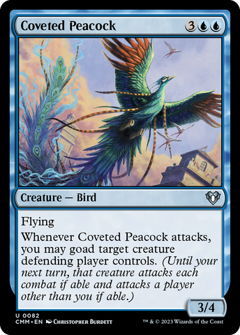 Coveted Peacock (CMM-082)  Foil - Commander Masters
