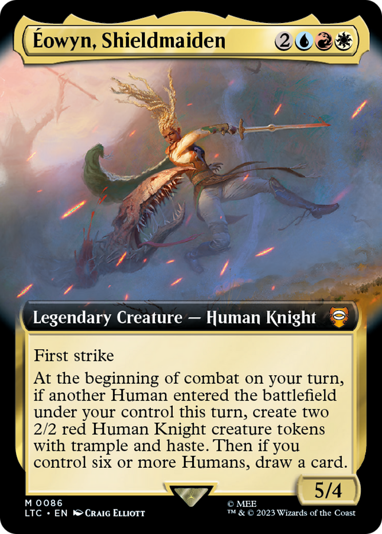 Eowyn, Shieldmaiden (Extended Art) (LTC-086)  Foil - Tales of Middle-earth Commander: (Extended Art)