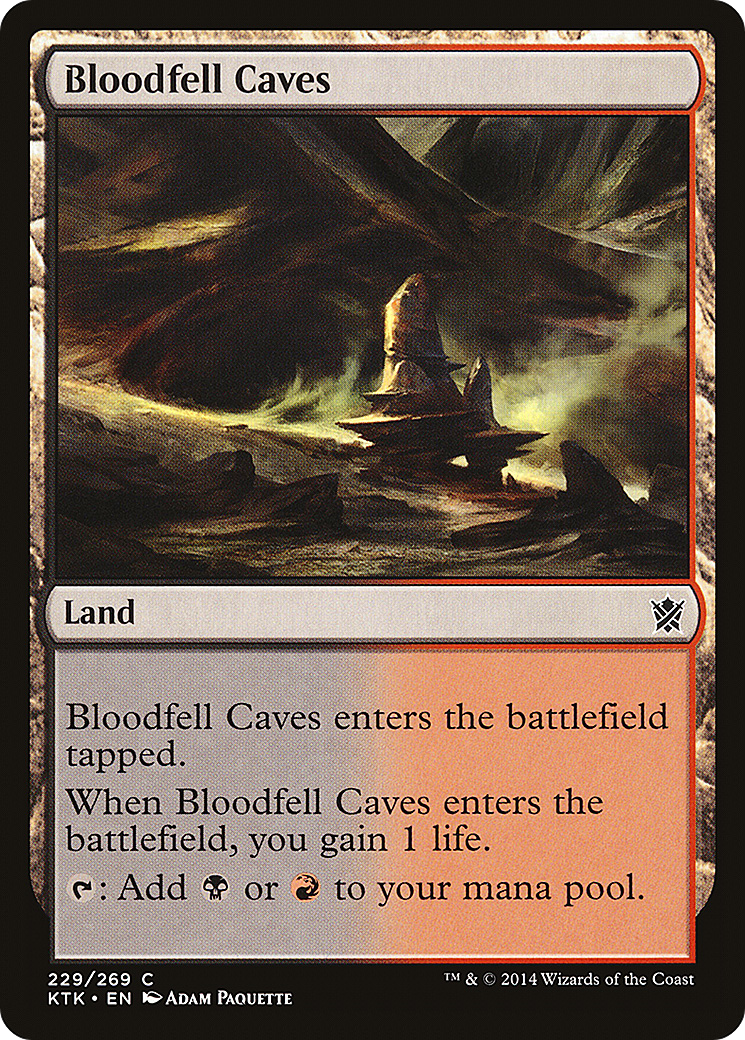 Bloodfell Caves (KTK-229)  Foil - Khans of Tarkir