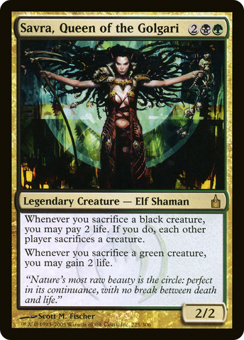 Savra, Queen of the Golgari (RAV-225)  Foil - Ravnica: City of Guilds
