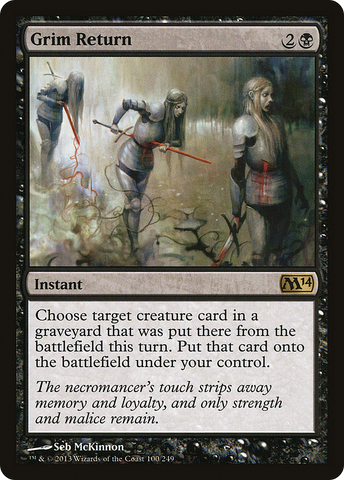 Grim Return (M14-100)  Foil - Magic 2014