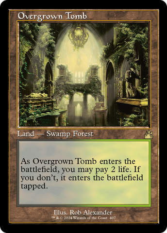 Overgrown Tomb (Retro Frame) (RVR-407)  Foil - Ravnica Remastered