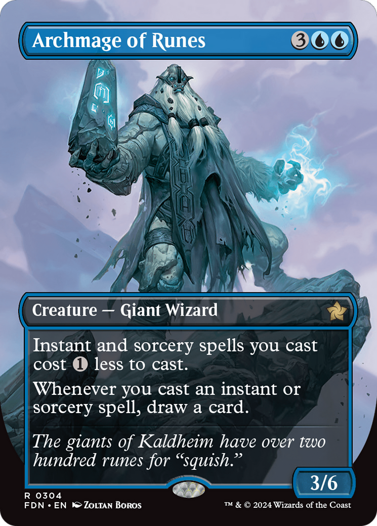 Archmage of Runes (Borderless) (FDN-304)  - Foundations