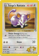 Lt. Surge's Rattata 082/132  - Unlimited Gym Heroes - Common