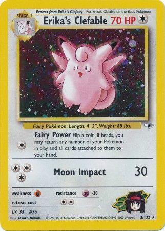 Erika's Clefable 003/132  - Unlimited Holofoil Gym Heroes - Holo Rare