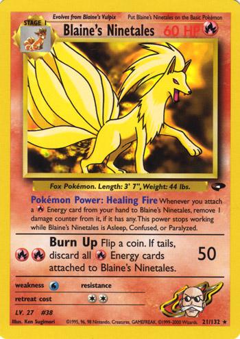 Blaine's Ninetales 021/132  - Unlimited Gym Challenge - Rare