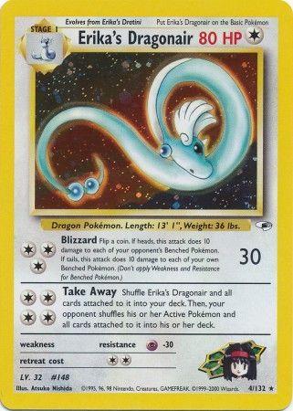 Erika's Dragonair 004/132  - Unlimited Holofoil Gym Heroes - Holo Rare