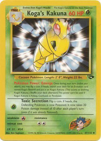 Koga's Kakuna 047/132  - Unlimited Gym Challenge - Uncommon