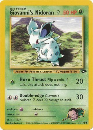 Giovanni's Nidoran F 075/132  - Unlimited Gym Challenge - Common