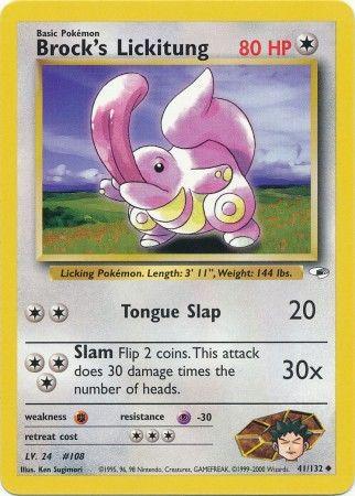 Brock's Lickitung 041/132  - Unlimited Gym Heroes - Uncommon
