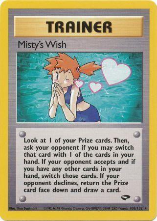 Misty's Wish 108/132  - Unlimited Gym Challenge - Rare