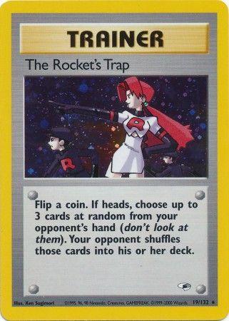 The Rocket's Trap 019/132  - Unlimited Holofoil Gym Heroes - Holo Rare