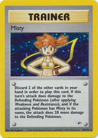 Misty (18) 018/132  - Unlimited Holofoil Gym Heroes - Holo Rare