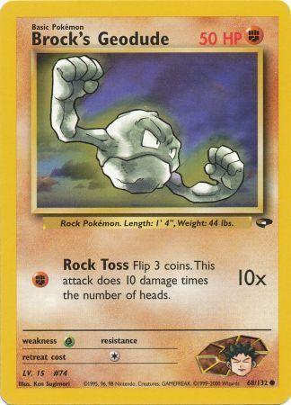 Brock's Geodude 068/132  - Unlimited Gym Challenge - Common