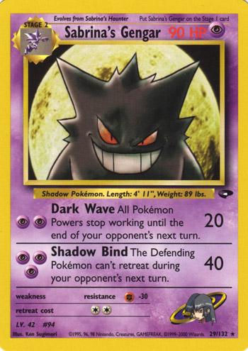 Sabrina's Gengar 029/132  - Unlimited Gym Challenge - Rare