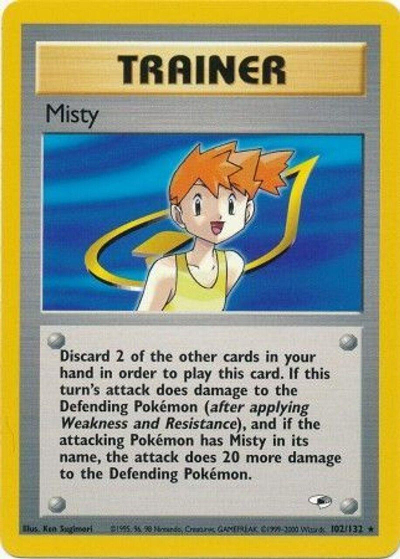 Misty (102) 102/132  - Unlimited Gym Heroes - Rare