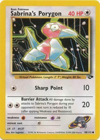 Sabrina's Porygon 098/132  - Unlimited Gym Challenge - Common