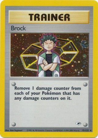 Brock (15) 015/132  - Unlimited Holofoil Gym Heroes - Holo Rare
